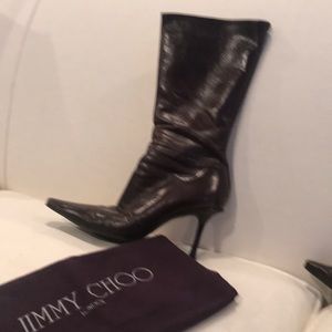 Jimmy Choo mid heigh brown boots